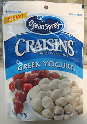 Ocean Spray Voluntarily Recalls Limited Quantity of 8-ounce Greek Yogurt Covered Craisins® Dried Cranberries Which May Contain Undeclared Peanuts